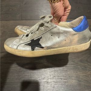 Golden Goose silver sneakers